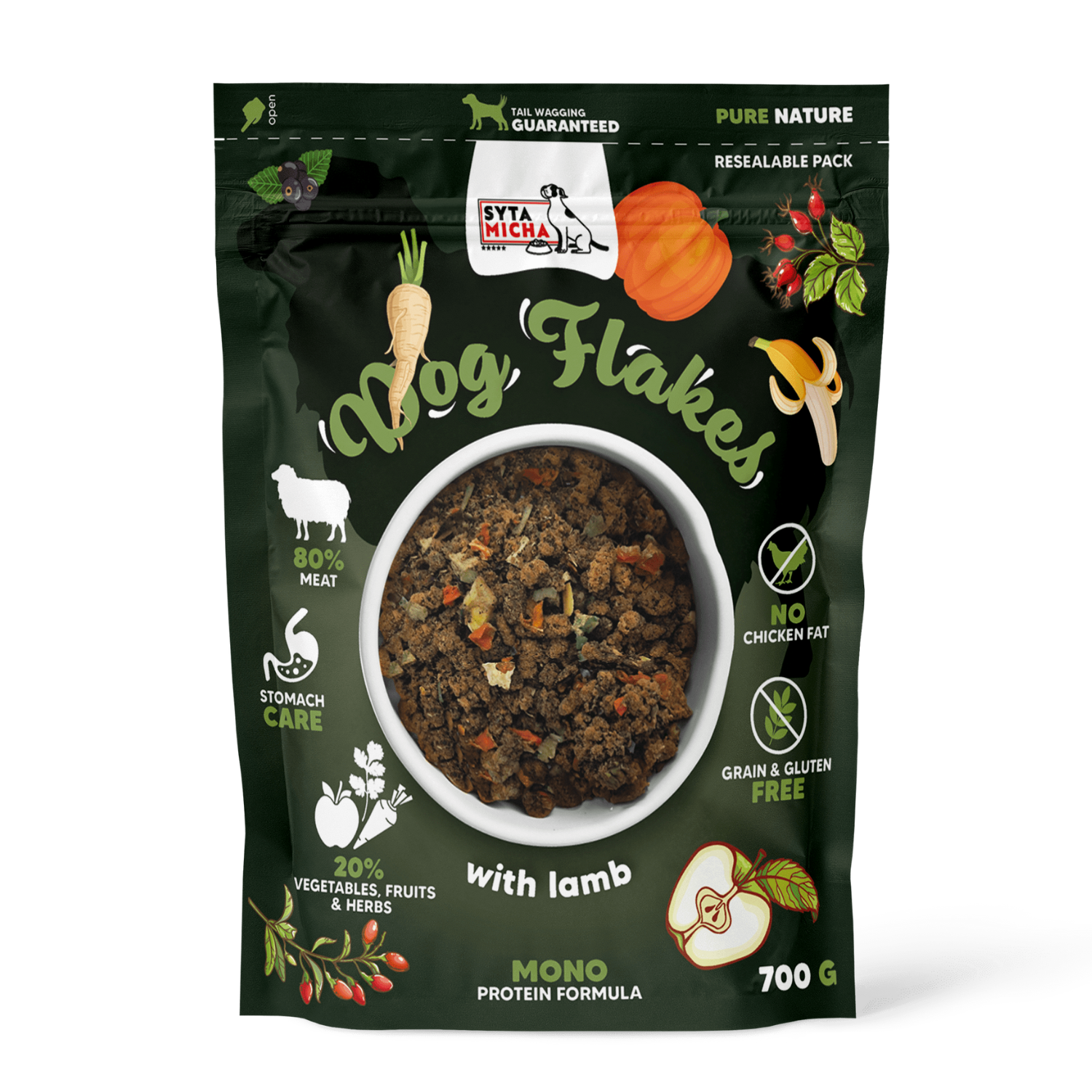 Syta Micha Fiocchi per cani cibo secco per cani Agnello 700g