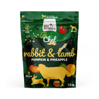 Cibo secco per cani Coniglio e agnello, zucca e ananas 1.5kg