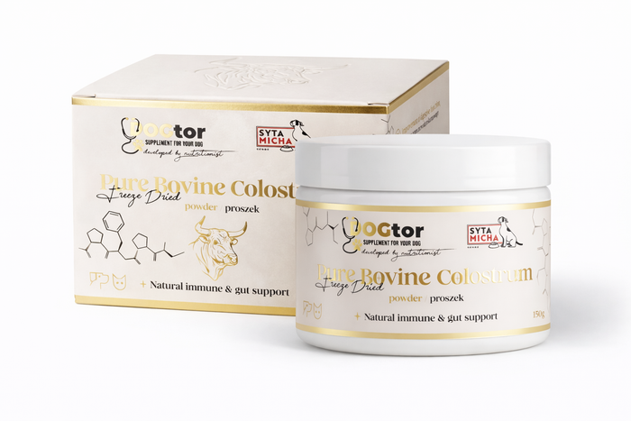 Ciotola piena DOGTOR Colostro 150g - Colostro bovino 20% IgG
