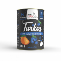 Karma mokra dla psa Indyk z jagodami i mango 400g