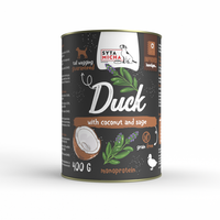 Karma mokra dla psa kaczka z kokosem i szałwią 400g