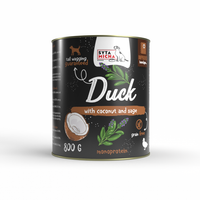 Karma mokra dla psa kaczka z kokosem i szałwią 800g