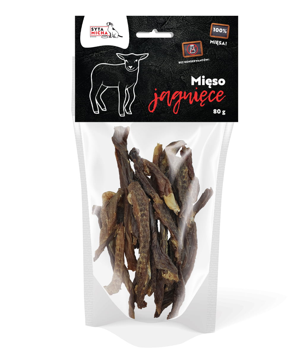 Сушене ягняче м'ясо для собаки 80г