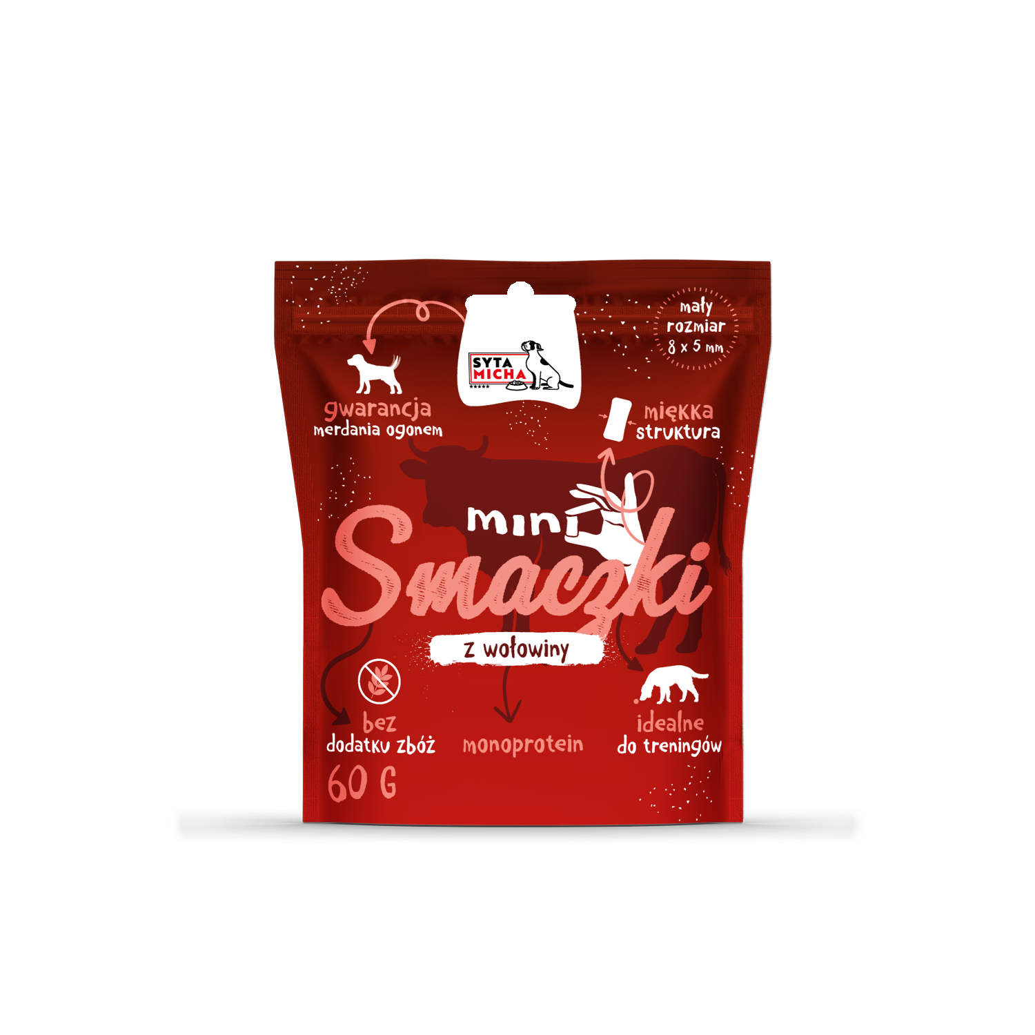 Mini snack per cani con manzo 60g