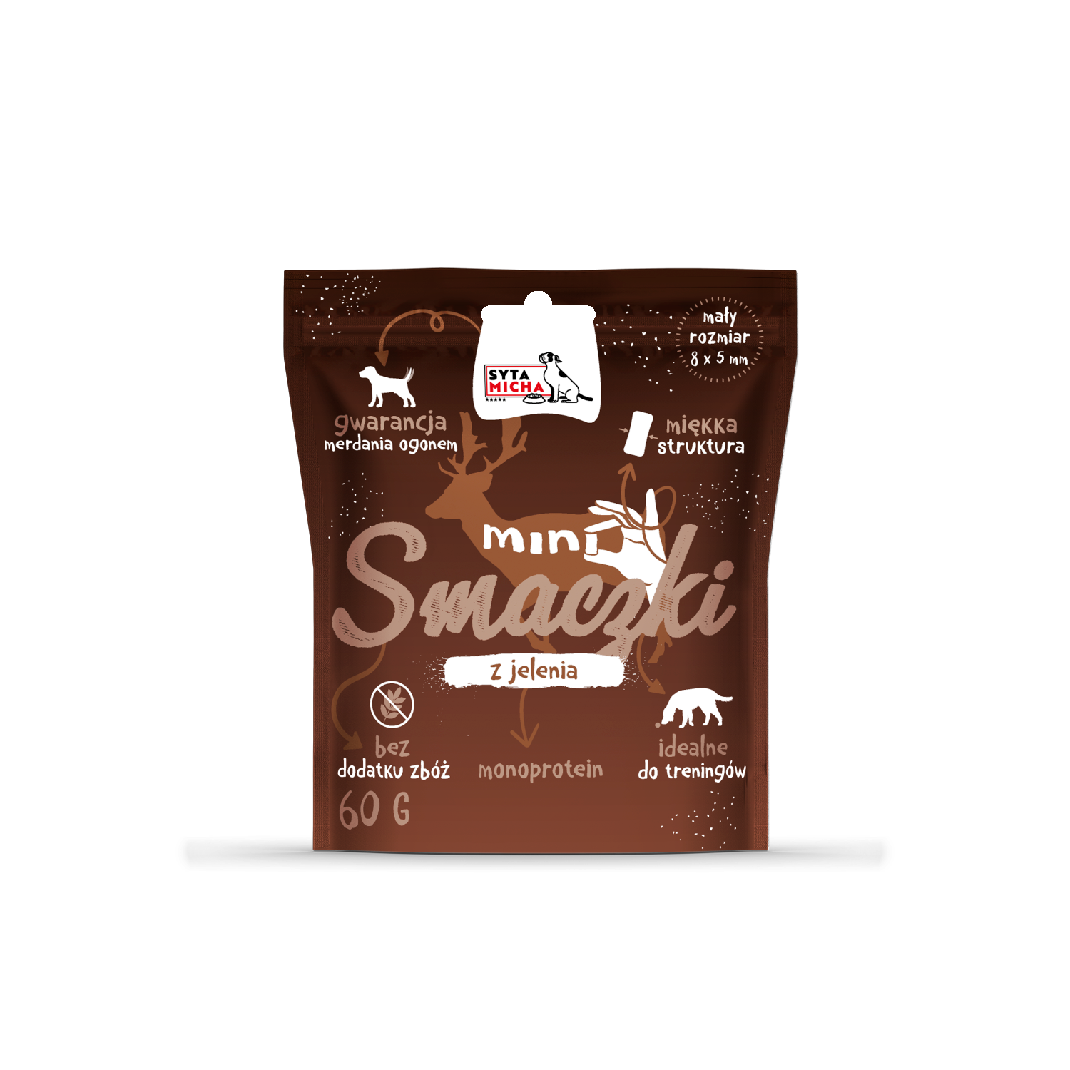 Mini snack per cani di cervo 60g