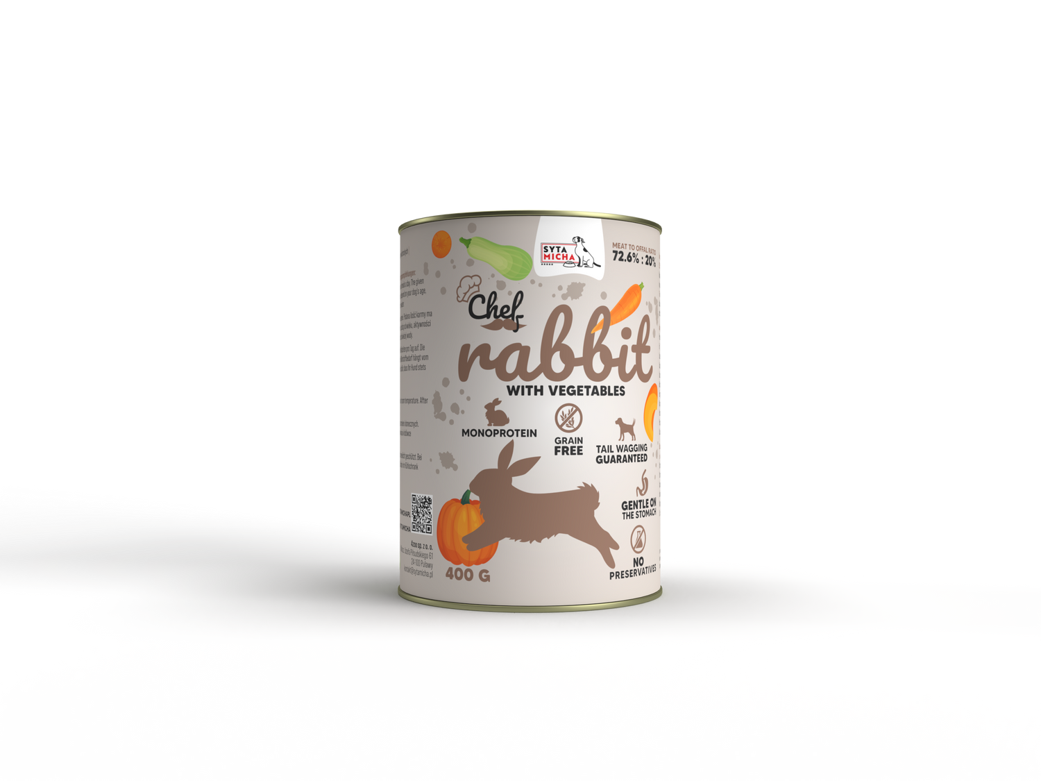 Mokra karma dla psa Królik z warzywami 400g