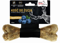 Kość do żucia dla psa hipoalergiczna jeleń z jagodami 22cm MAXXI