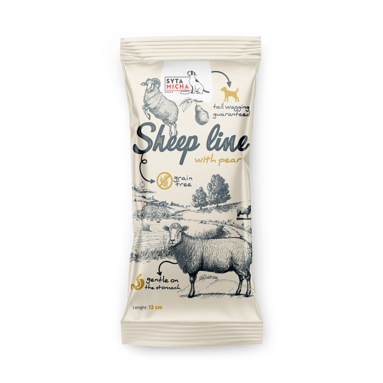 Syta Micha Sheep Line Kość do żucia Owca z gruszką 12cm