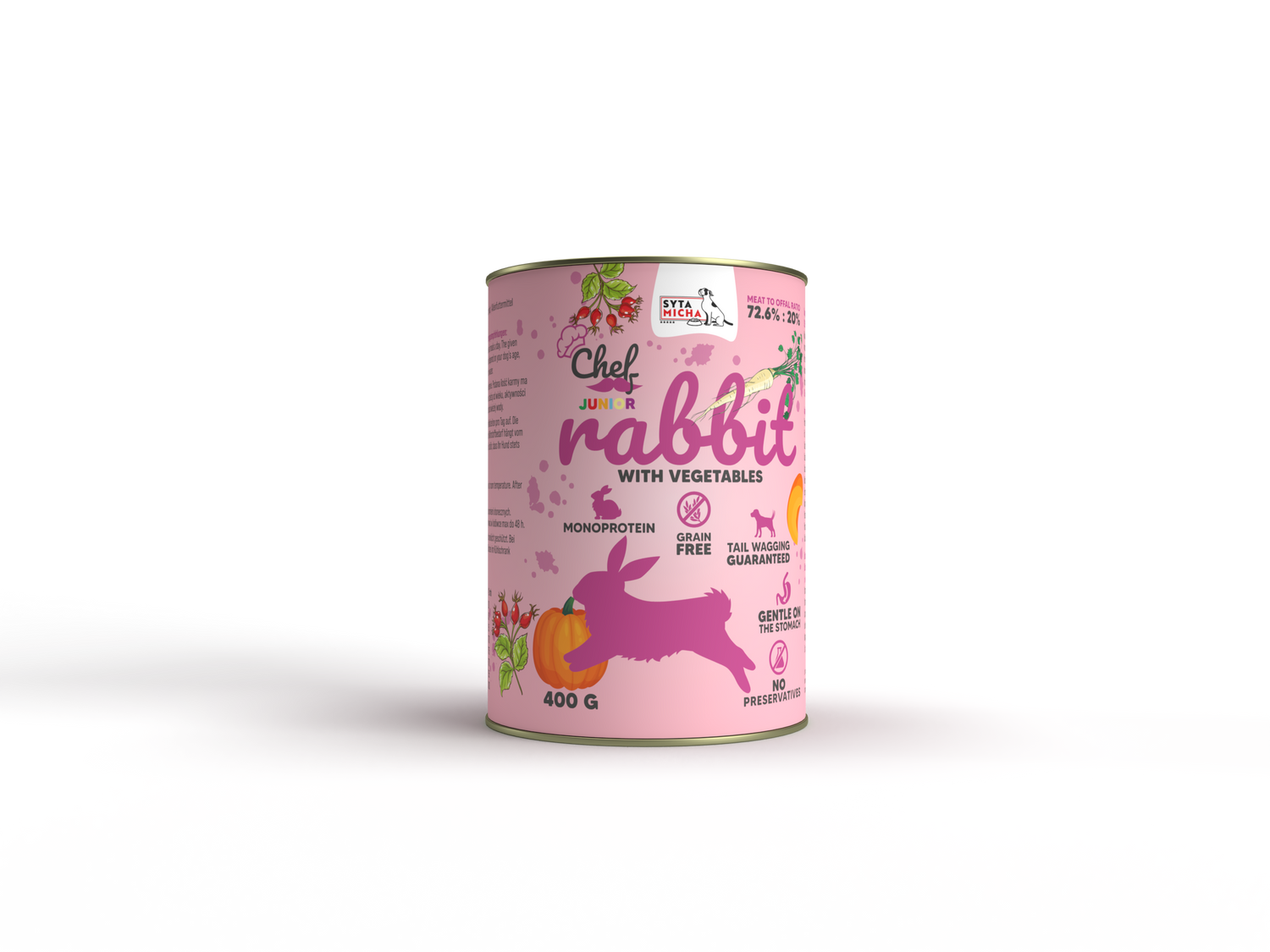 Mokra karma dla psa Królik z warzywami JUNIOR 400g