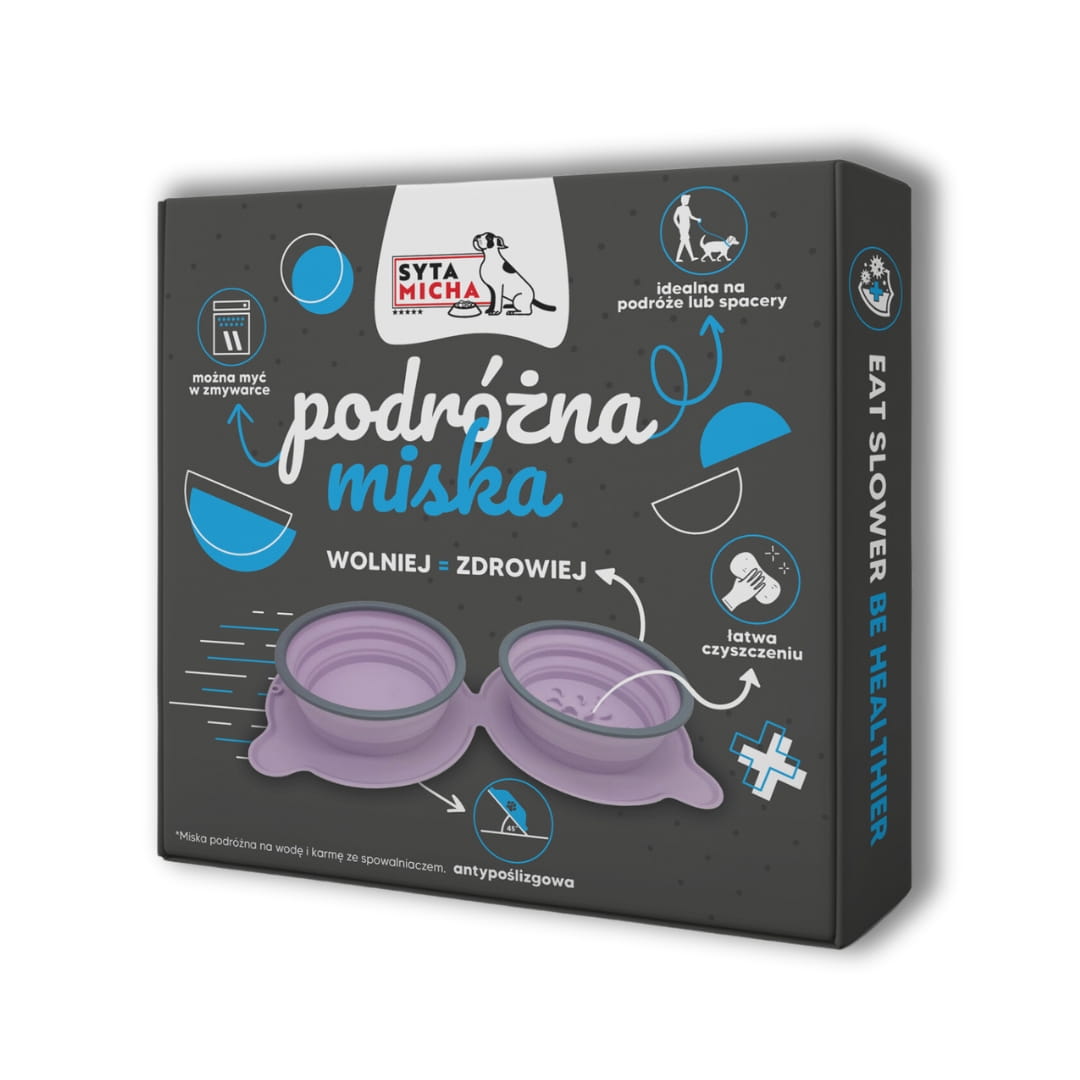 Ciotola da viaggio pieghevole per cani 500ml